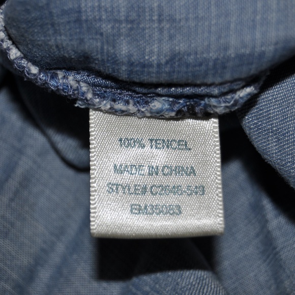 065 Anthropologie CLOTH & STONE Shirt Tail Button Down Shirt - Picture 6 of 8